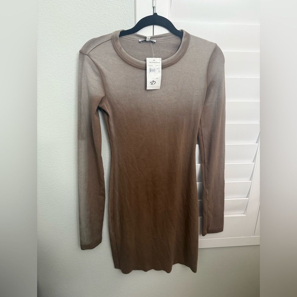 Brand new cottoncitizen  Ombre Tan long Sleeve Dress size large
